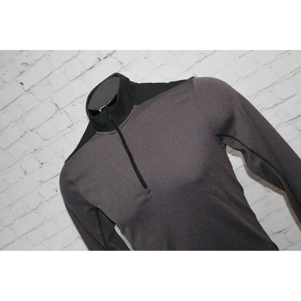 Nike Golf 1/4 Zip Pullover Mens Small Gray Long Sleeve Shirt Performance Gym